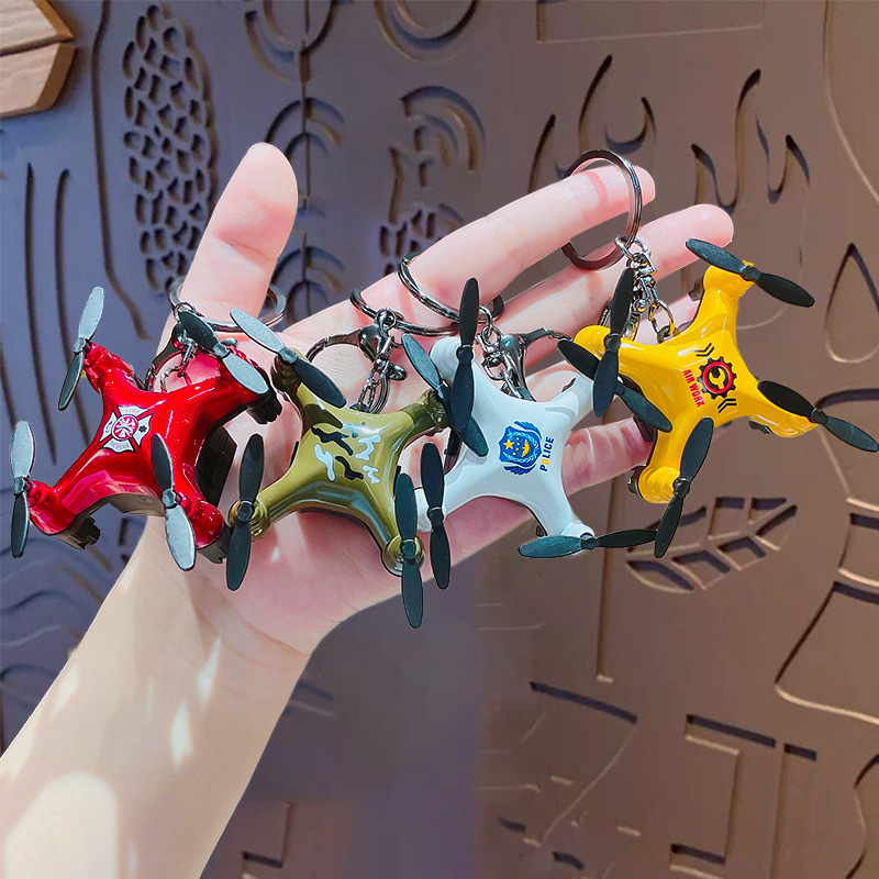 Creative Cartoon Mini Drone Series Keychain Small Gift Pendant Children's School Bag Car Key Chain Creative Cartoon Mini Drone Series Keychain Small Gift Pendant Children's School Bag Car Key Chain