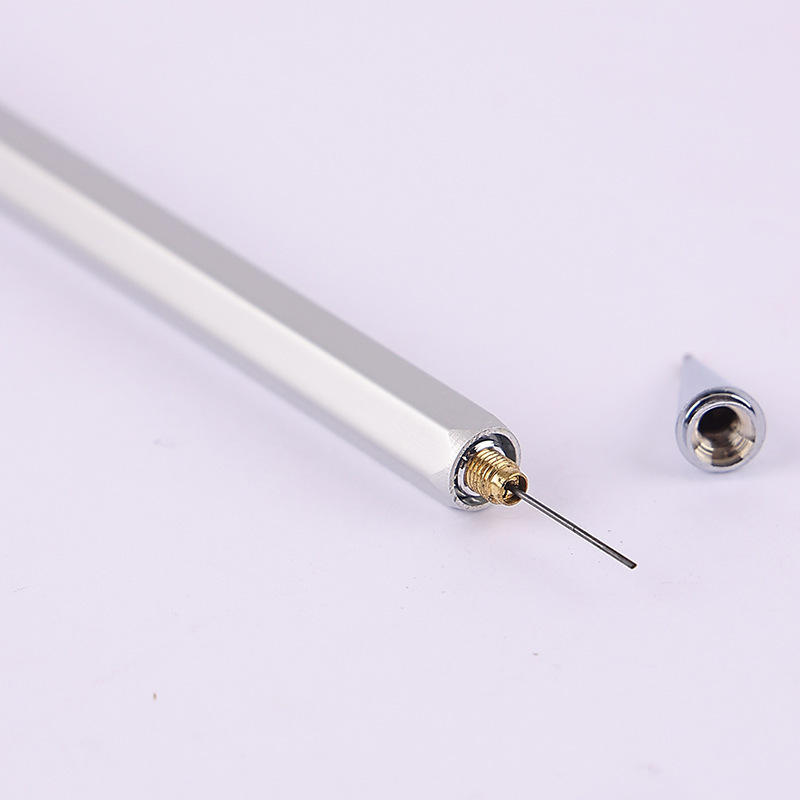 金属製の自動鉛筆、学生向けプッシュ式シャープペンシル、0.5mm/0.7mm、文房具ギフト、プッシュ式、削る必要なし|undefined