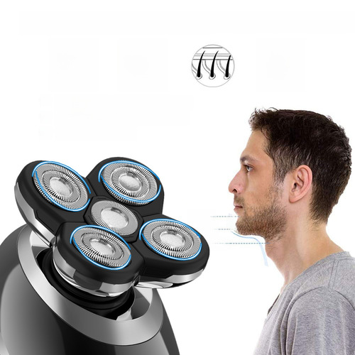 5-in-1 Waterproof Smart Shaver Men's Bald Head Razor Seven-Blade Electric Shaving Machine Multifunctional Haircut Kit