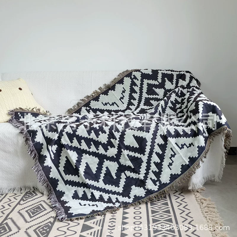 Turkish Nordic Amazon Speed on Kilim woven Soviet lab car blanket sofa towel decorative bed cover blanket