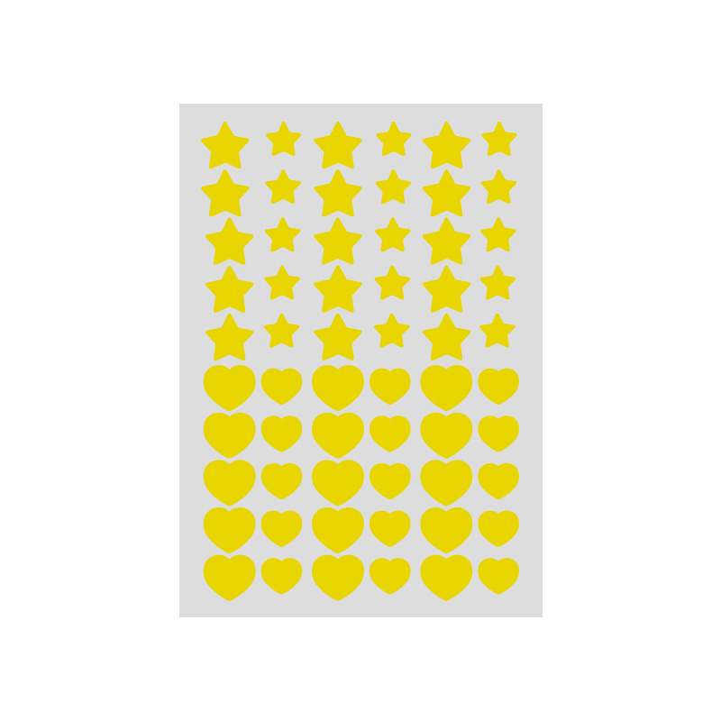 60 스타 하트 여드름 패치 옐로우