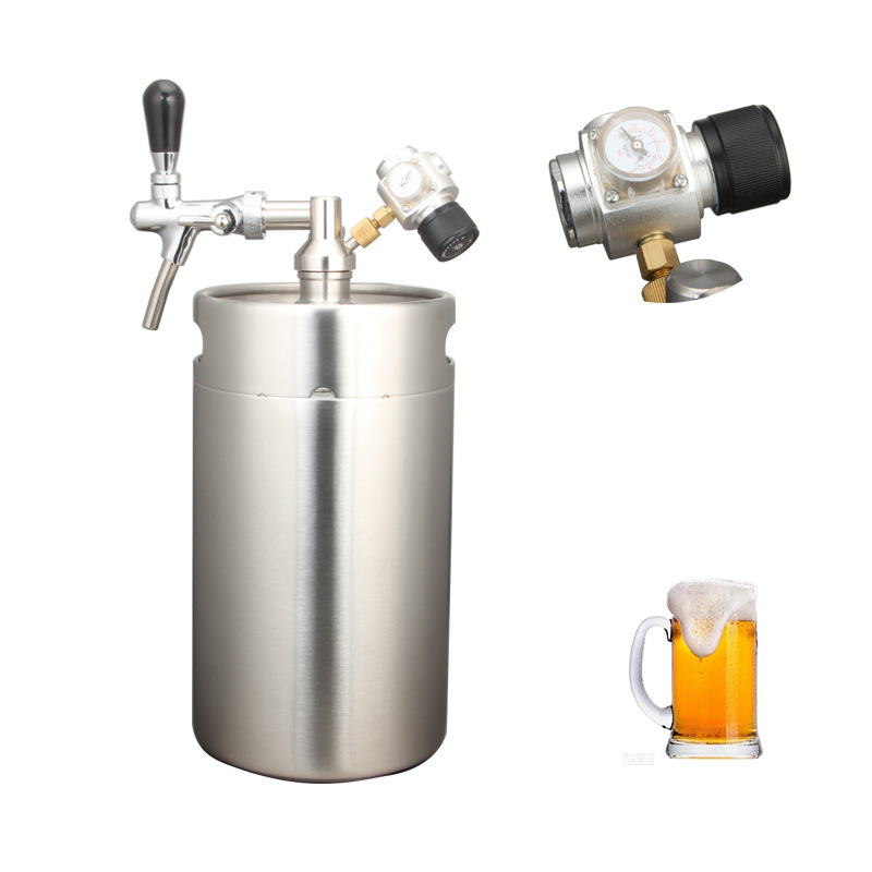 8L精酿二发美国不锈钢整体拉伸酒桶朋友聚会酒吧自动打酒啤酒容器