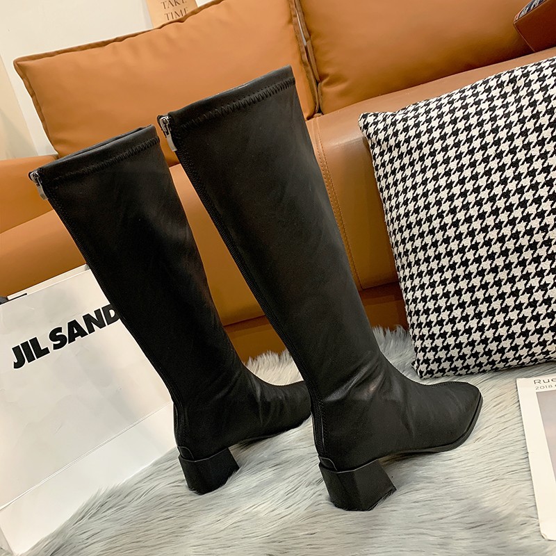 Damenstiefel, Regenstiefel, Wildleder, Vintage, flach, spitzer Zehenbereich, Reißverschluss, Alltagsschuhe_voghion.com