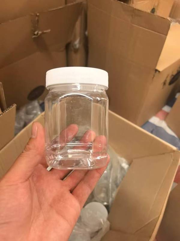 现货批发多规格透明塑料pet瓶零食蜂蜜密封塑料罐干果酱料收纳罐|undefined