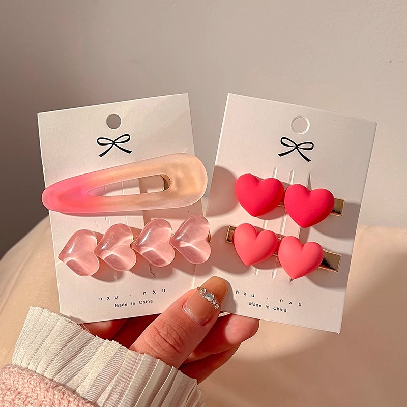 Horquilla de dopamina rosa para niña, bonito clip bb, accesorios para el cabello para niños, clip lateral y2k