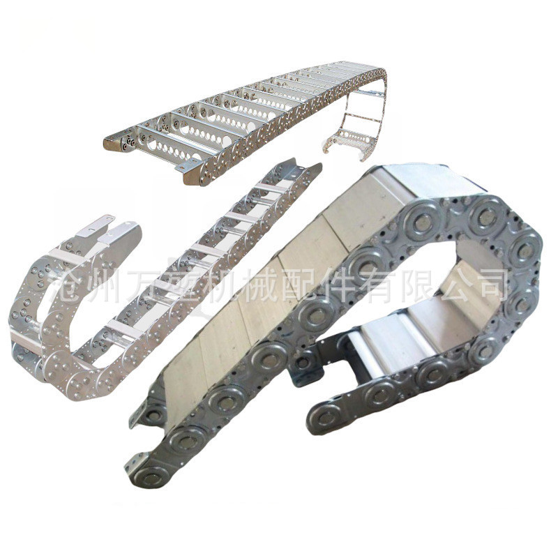 TL125桥式钢制拖链全封闭钢铝拖链机床金属不锈钢拖链坦克链条