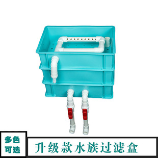 Turnover Box Filter Fish Tank Turtle Tank Filter Box Upper Filter Trickle Box Water Circulation System Oxygenation and Bacteria Cultivation