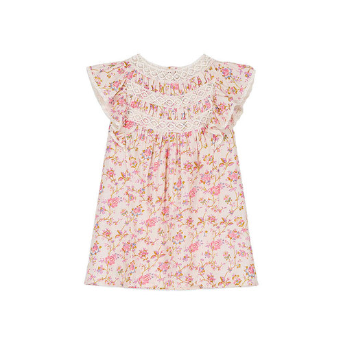 !  Children's Dress 24 Summer Girls' Ethnic Style Summer Vacation Floral Lace Lace Dress