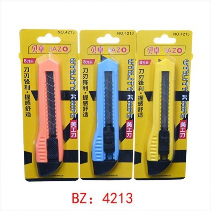 Fabricantes al por mayor cuchillo de acero al carbono cuchillo de acero inoxidable cuchillo de papel pintado afilado cuchillo de cortador de papel herramientas de oficina