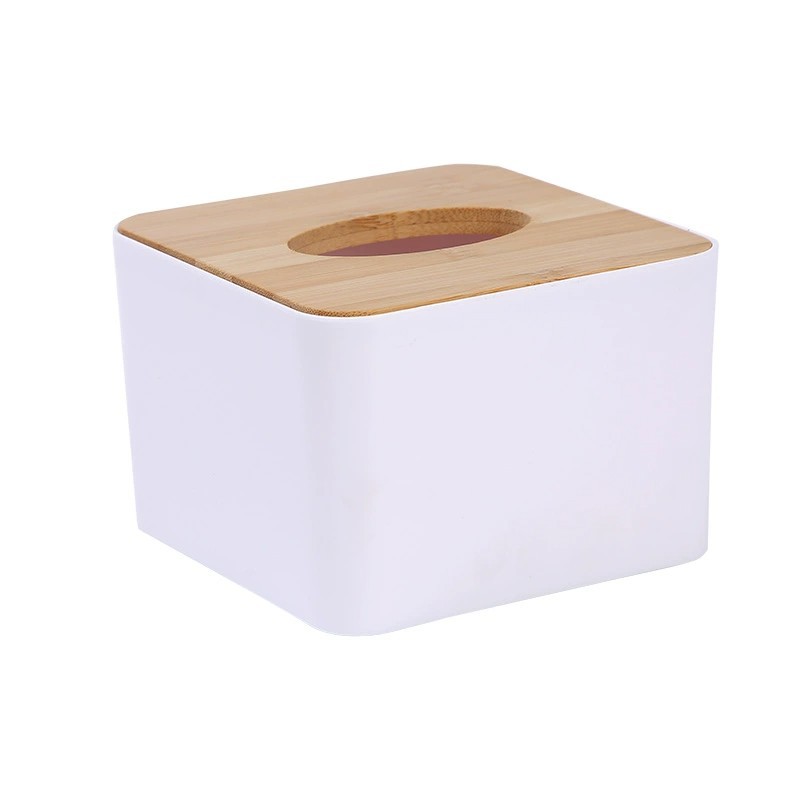 Caja de toallas de bambú cubierta de madera Caja de publicidad de regalo Caja de extracción de papel Restaurante Hotel Hotel Oficina Empresa Personalizada Almacenamiento impermeable