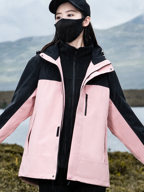 户外国标冲锋衣男三合一全热封防风防水登山服女保暖两件套冲锋衣|undefined