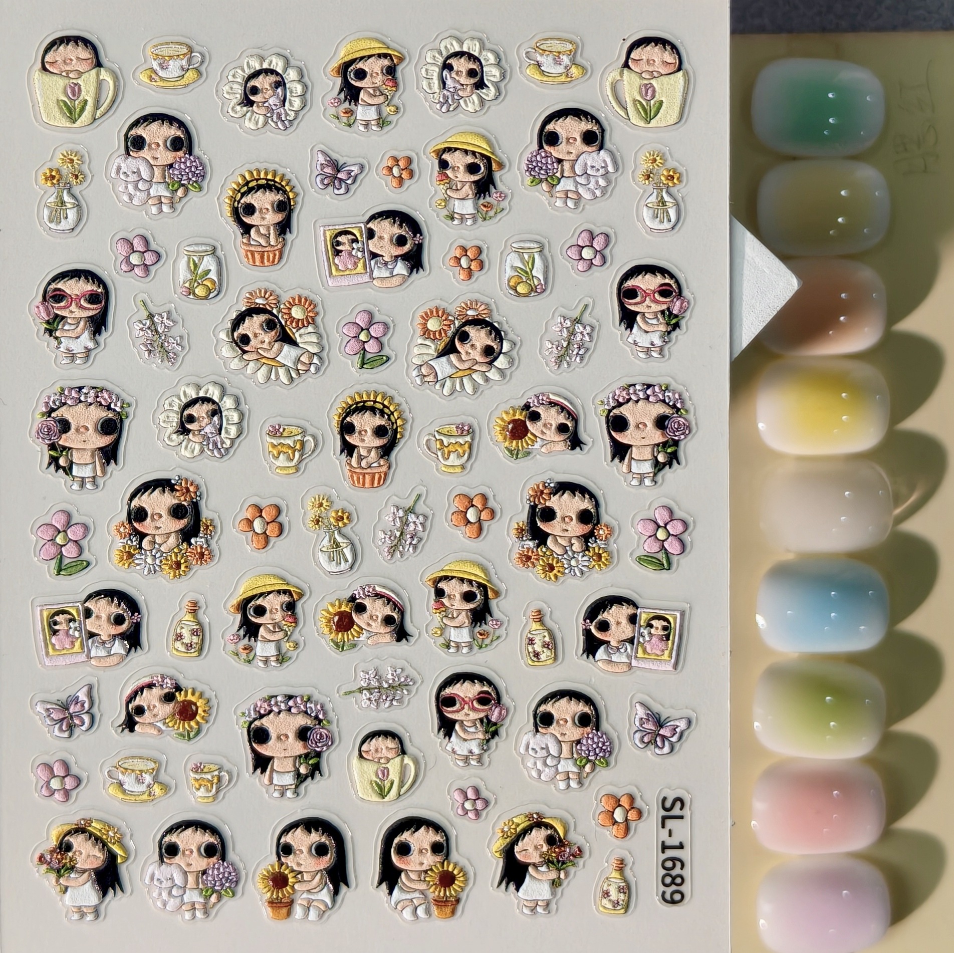 Cute three dimensional waterproof cartoon sticker