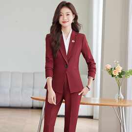 高级套装春秋新款正装2024气质时尚职业西装西服女士工作服外套