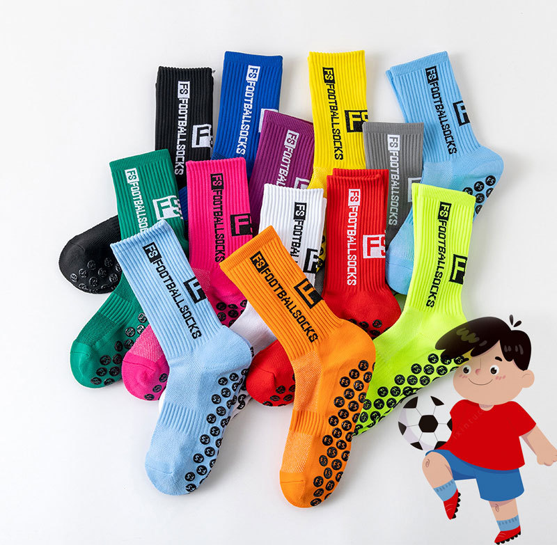 Children's Sports FS Football Non-Slip Long Mid-Calf Compression Basketball Youth Socks_voghion.com
