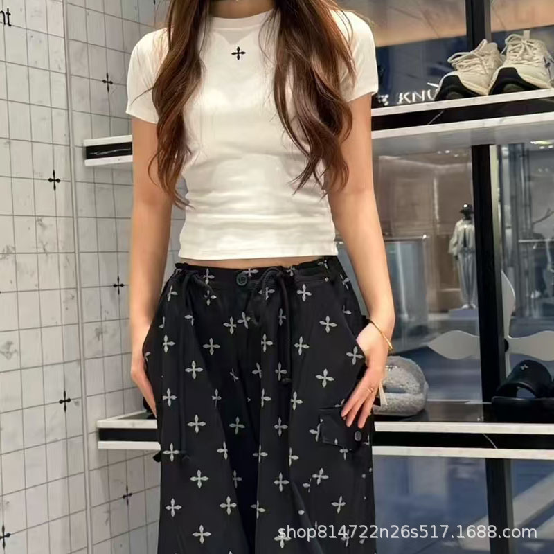 SMFK Body Shaping Skin Short Tee Cruckle Crewneck Slim-fit Sports Casual Short-sleeved T-shirt Top 2025