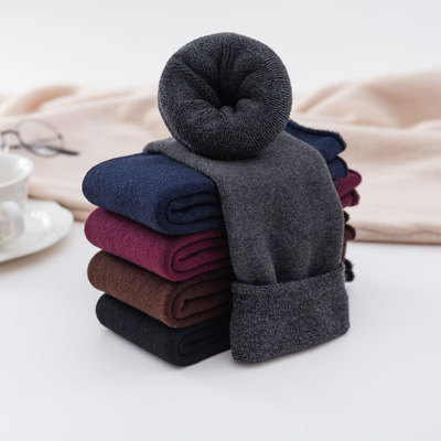 加絨加厚襪子女中筒襪保暖襪地板襪男中筒襪秋冬季長筒襪襪子男批