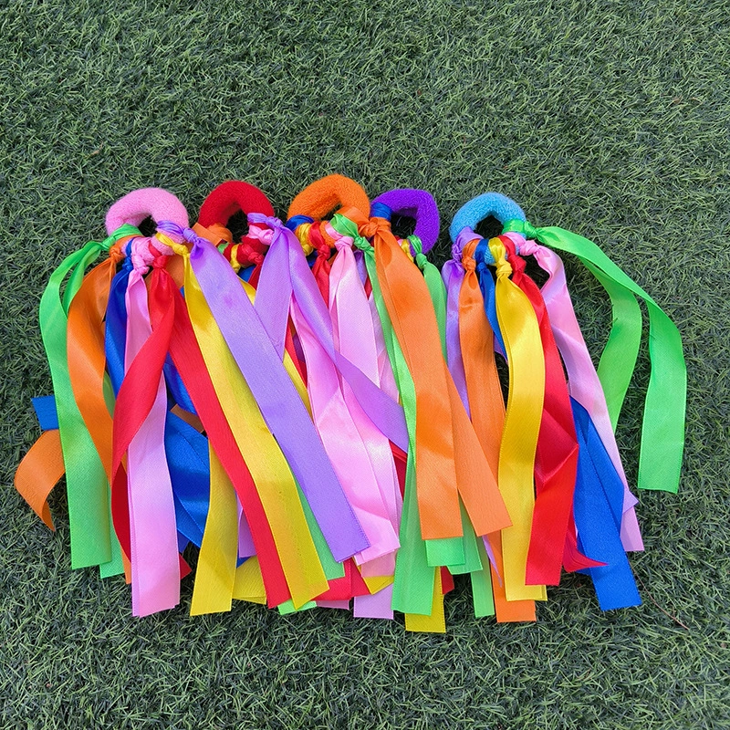 Эластичные браслеты-ленты для утренних упражнений в детском саду для взрослых и детей, разноцветные, для танцевальных выступлений