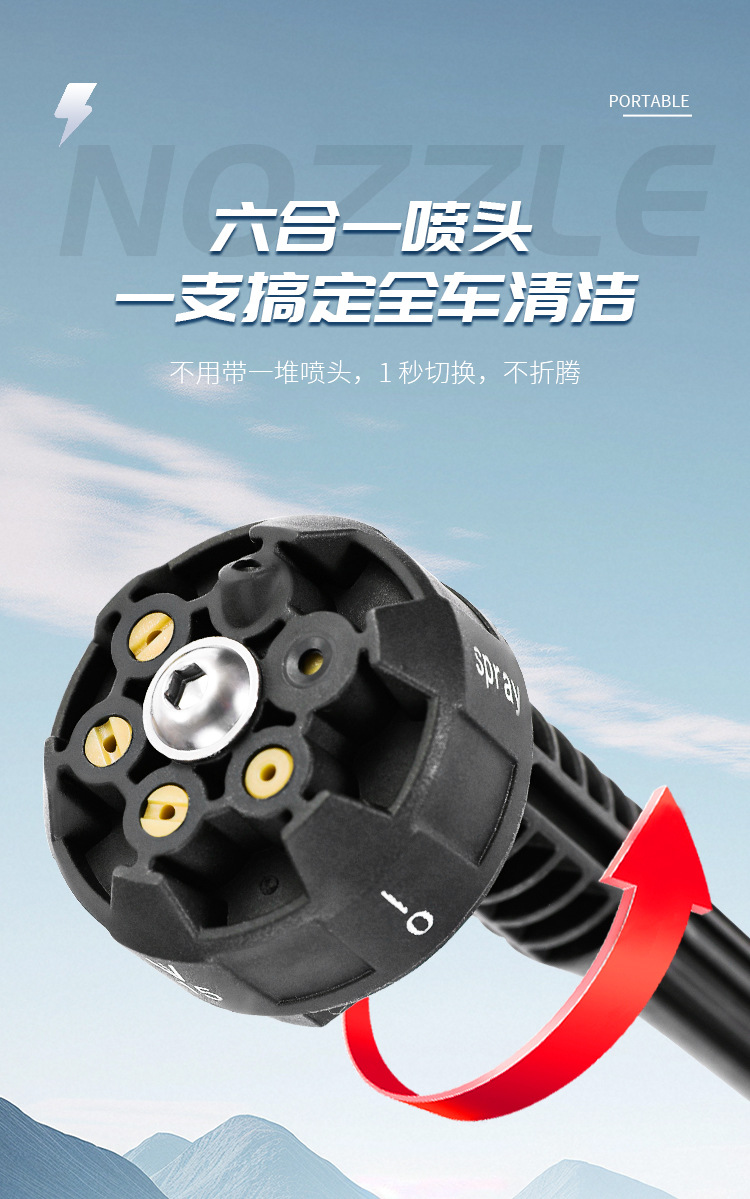 Wireless Car Washing Machine Portable Car High-Pressure Water Gun High-Power Car Lithium Battery Household Electric Car Washing Artifact