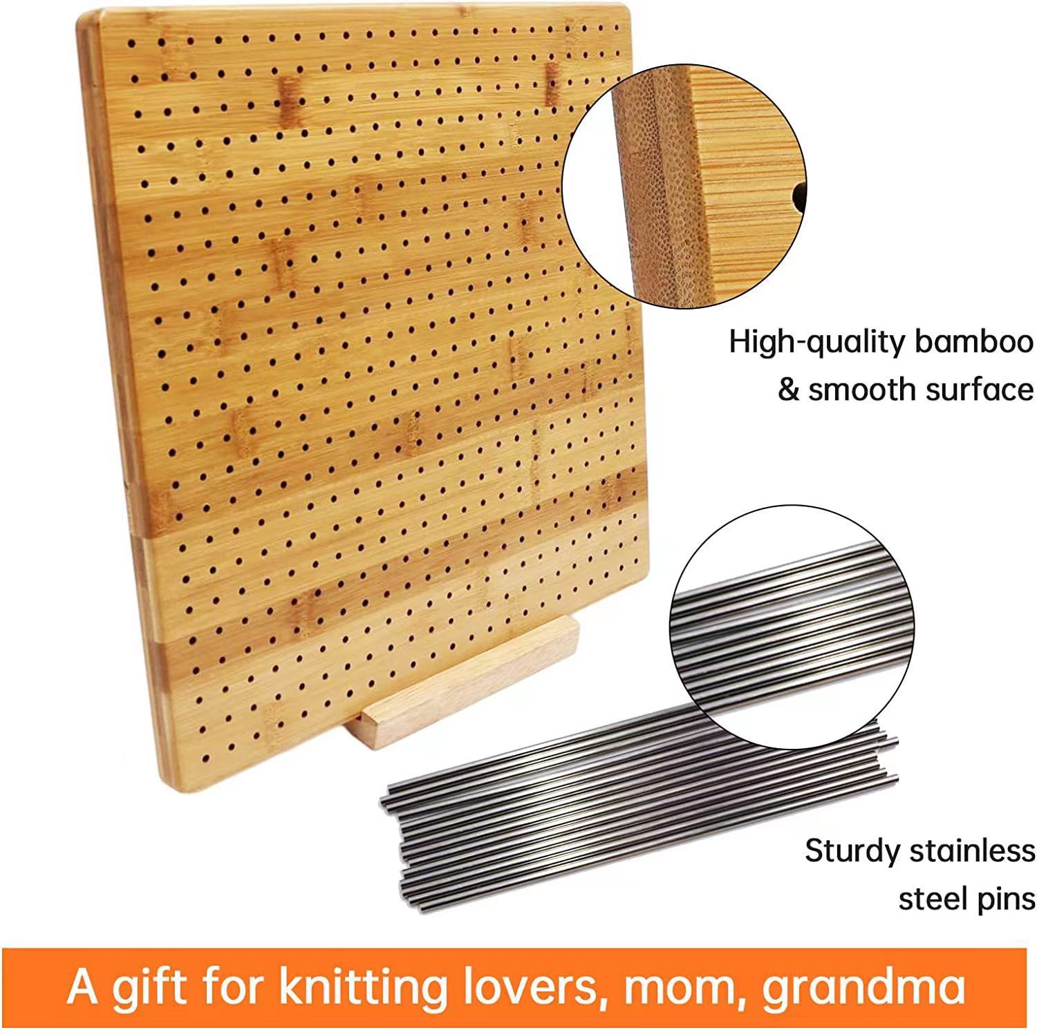 Tablero de agujeros de pintura en aerosol de Amazon, herramienta de ganchillo de lana, formador, regalo de abuela, tablero tejido de ganchillo para el hogar