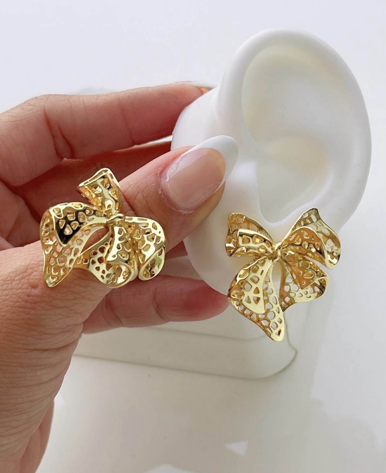 15g Weight Jewelry Set Classification Jewelry + Earrings Quantity Casual Occasion Copper Material Bow Knot Pattern Women's Gender Plating Design Sweet Style Copper Sweet Plating Bow Knot Jewelry Set 3