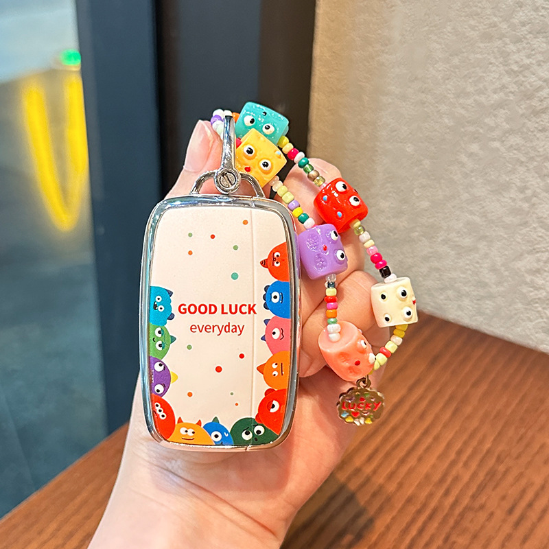 Jaguar XEL Key Case Small Monster Cartoon Pattern XFL All-inclusive fpace/TPU Case Buckle