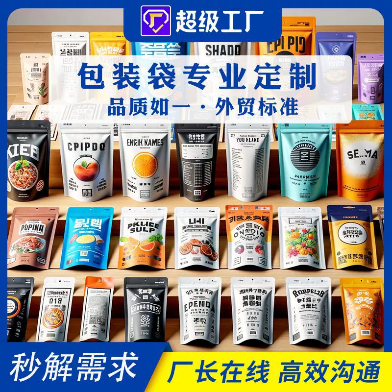 Пакеты для упаковки пищевых продуктов, пакеты для закусок с принтом на заказ, вакуумные пакеты, пакеты из алюминиевой фольги, пакеты с застежкой-молнией, пакеты для упаковки на заказ