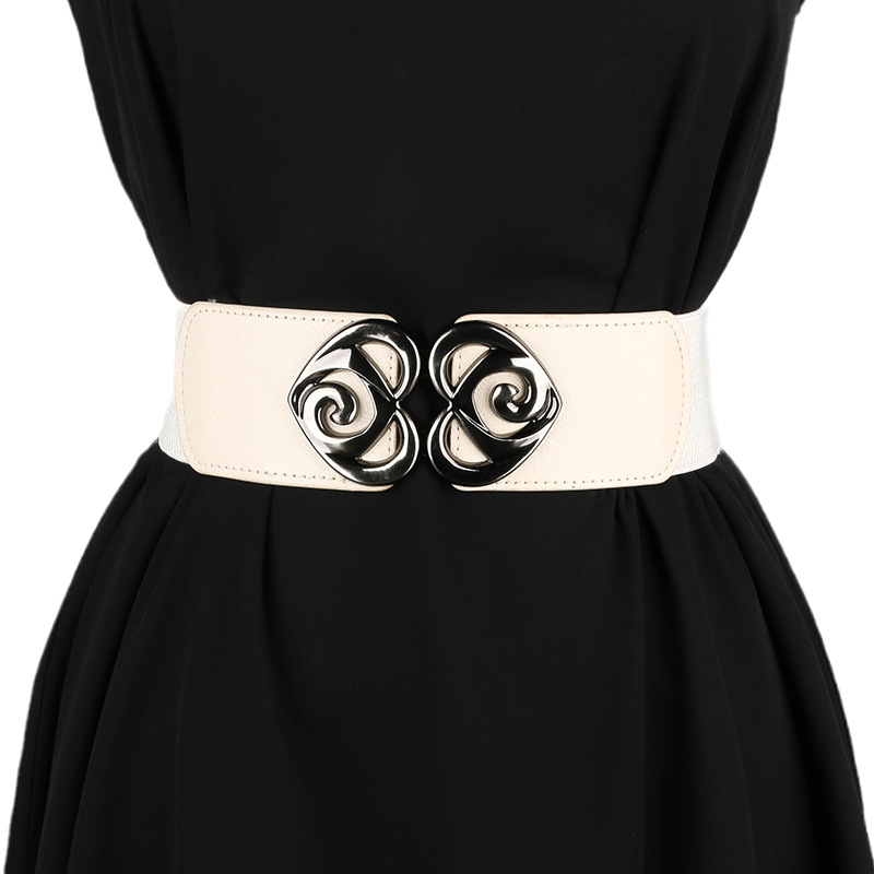 Elastischer Breiter Taillengürtel Modisches Accessoire Für Damen_voghion.com