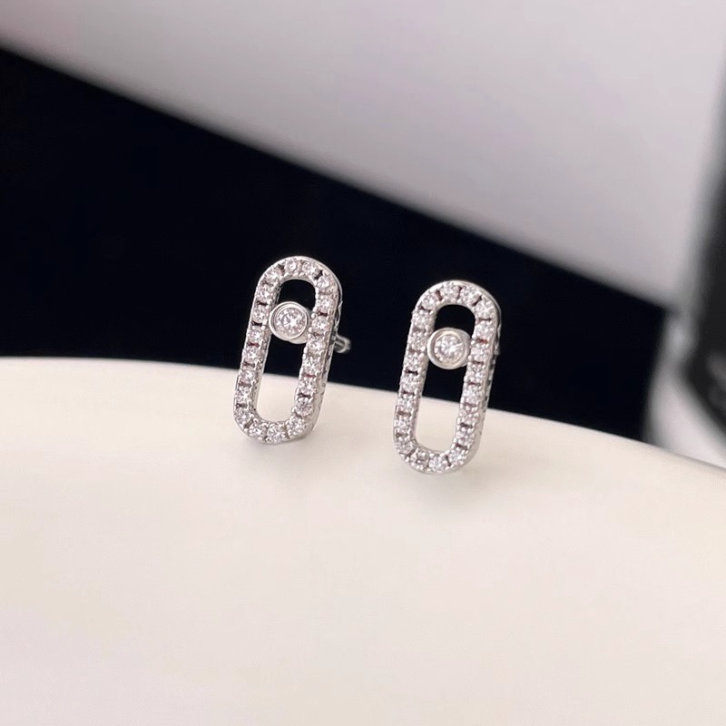 Squisito orecchino a perno da donna con piccola sfera e moissanite, oro bianco 18 carati, moda di lusso leggera, argento puro, non sbiadisce,_voghion.com