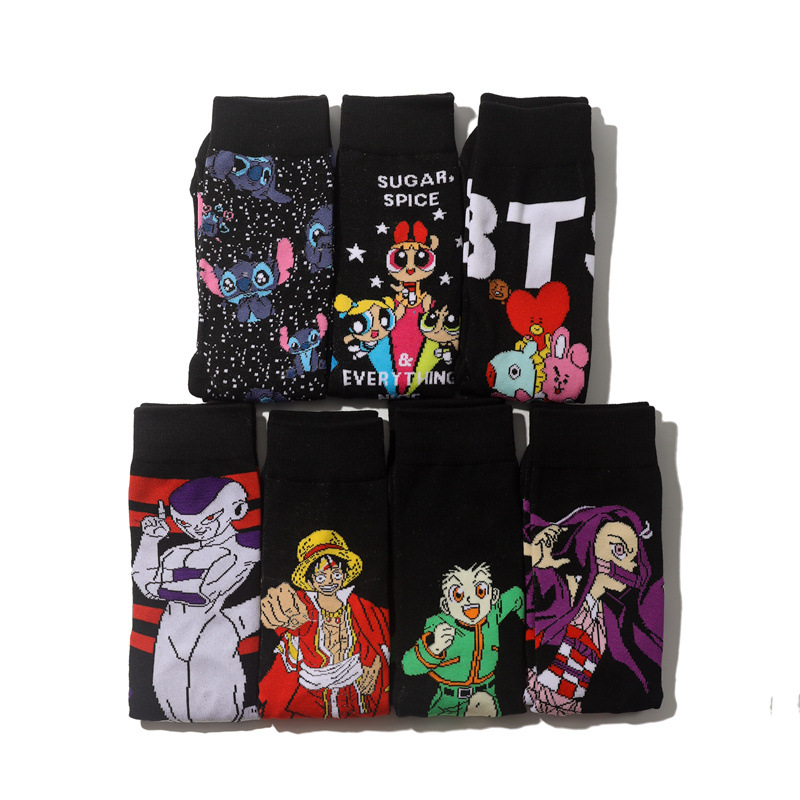 Men's Wholesale Trendy Socks Female Animation Cartoon Cotton Socks Comic Male Medium Tube Pirate Socks-5PRS 21 O1CN01f7n4N01TrjeHuVX1b !!1004802436 0 cib