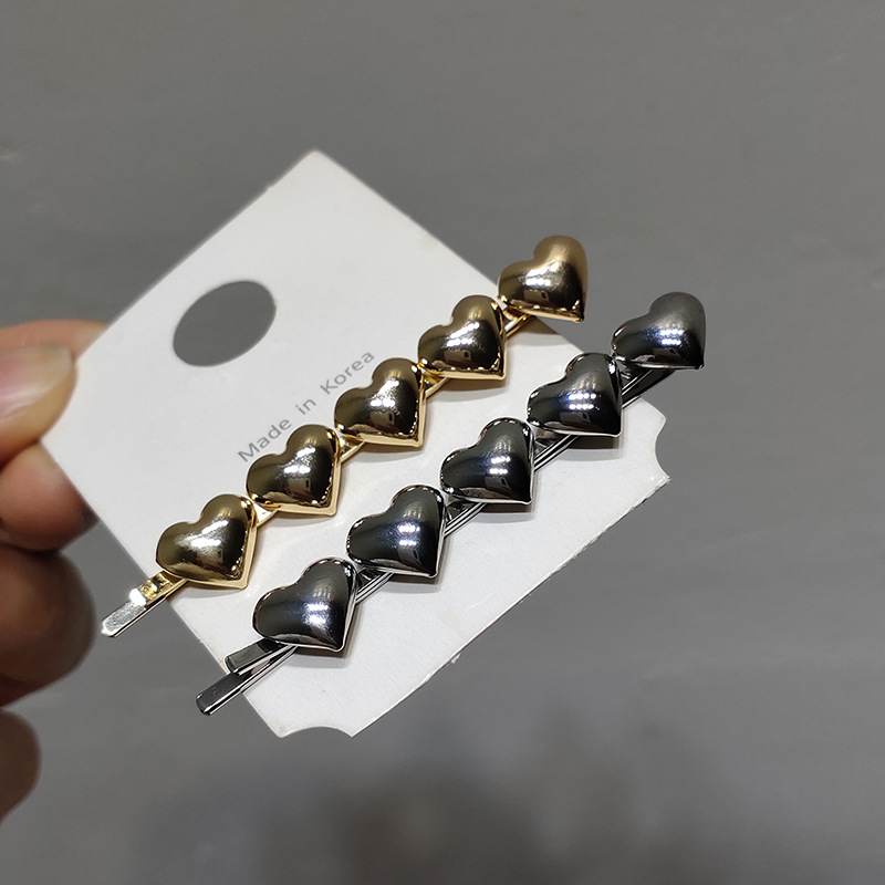 Korean Metal Heart Shape Hair Clip display picture 9