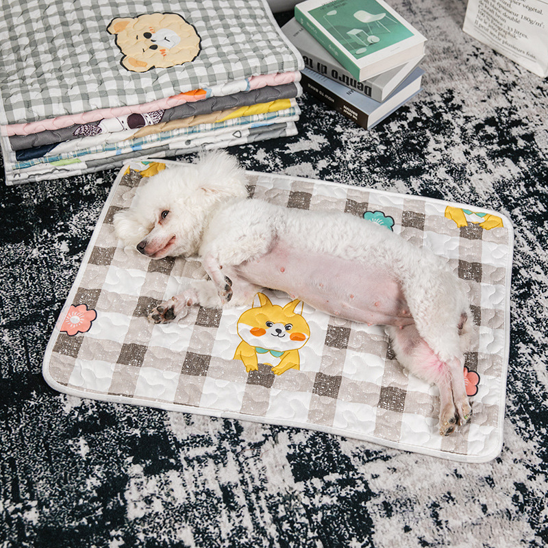 Estera del animal doméstico estera del perro dormir gato estera del perro estera del algodón suministros de la perrera de verano antideslizante estera del perro