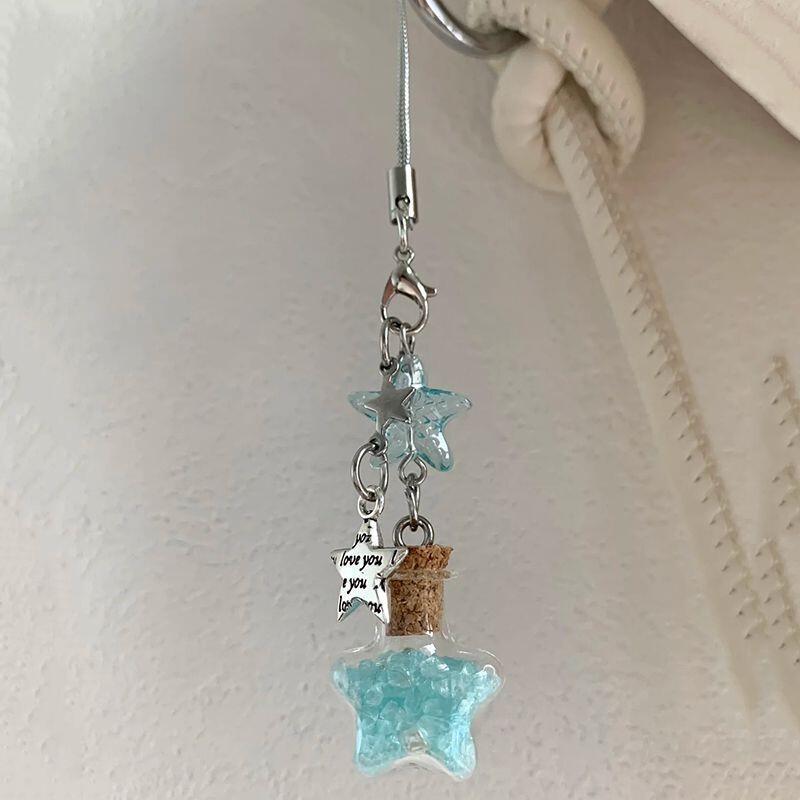 [Deep Sea Secrets] Wishing Bottle Phone Charm Bag Camera Keychain Pendant Versatile Simple Sweet Handmade