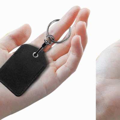 现货水滴形真皮物业小区感应钥匙扣门禁卡套电梯迷你卡套批发|ru