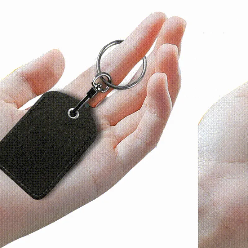 现货水滴形真皮物业小区感应钥匙扣门禁卡套电梯迷你卡套批发