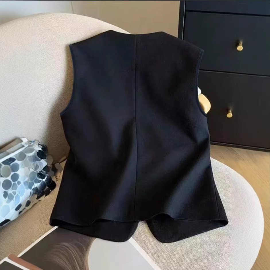 Chaleco de mujer de estilo lujoso ligero, casual y elegante, a la moda, con largo hasta los hombros, prenda de abrigo de alta gama para primavera._voghion.com