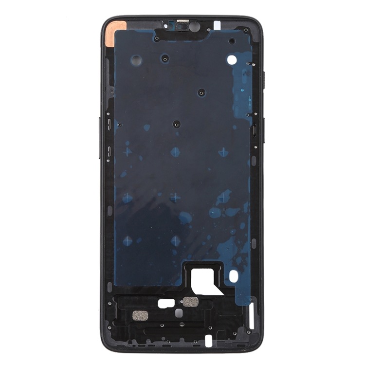Aplicable para OnePlus 6 LCD frontal frame / A frame con botones laterales (color: negro brillante)