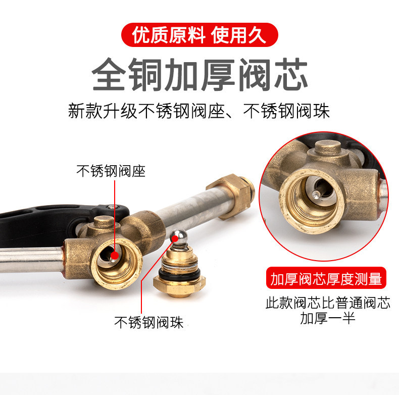 Suitable for car wash shops, specialized high-pressure water gun head, car wash machine gun head, Black Cat powerful cleaning machine quick-connect brush