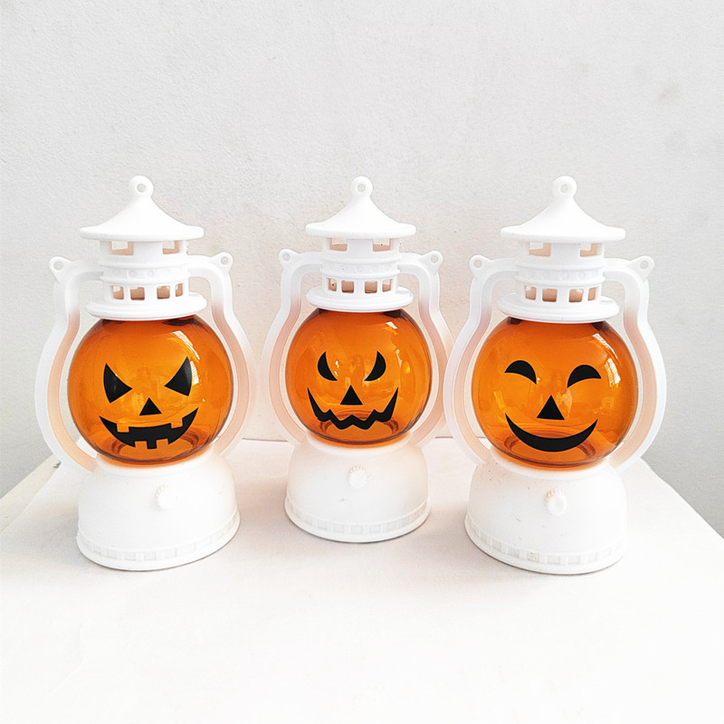 クロスボーダークリエイティブハロウィン子供用ポータブルカボチャランプポータブルオイルランプスカルヘッド装飾ポニーランプ雰囲気小道具|undefined