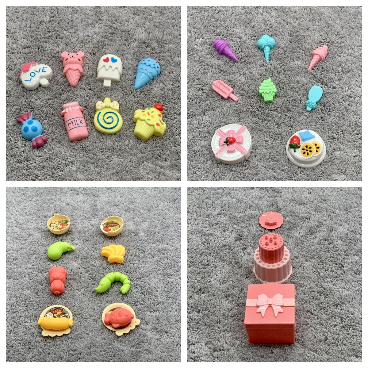 Barbie Doll Accessories, Gourmet Candy, Dessert, Milk Cake, Ice Cream, Kitchen Food, Matchinging Play House Toys