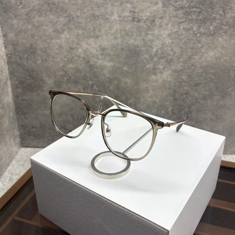"V941T" BL6029 high version of pure titanium retro fashion round frame myopia glasses frame men and women can be equipped with height number