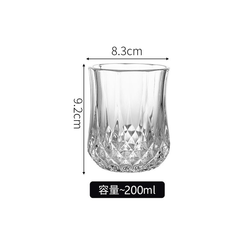 Tazas de cristal retro en relieve de piedra tazas de whisky caliente tazas de cerveza tazas de vino tazas de champán