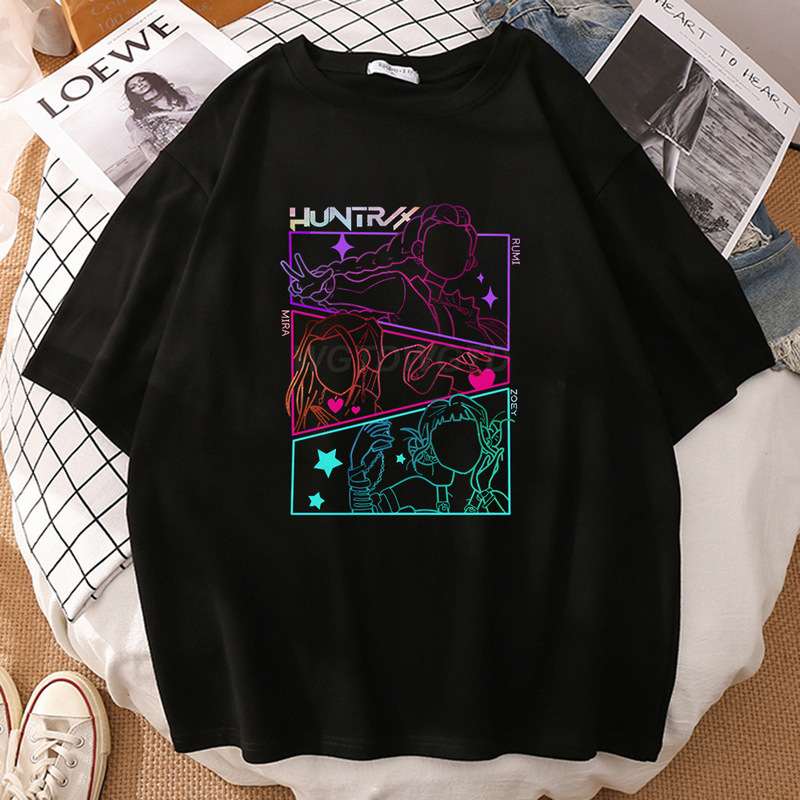 狩魔女グループ周辺プリントラウンドネック半袖外国貿易夏カジュアルスポーツトップスルーズTシャツヨーロッパとアメリカのトレンド|undefined
