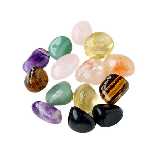 Natural crystal agate semi-precious stone polished tumble stone crystal raw stone aromatherapy stone diffuser stone fish tank decoration gravel