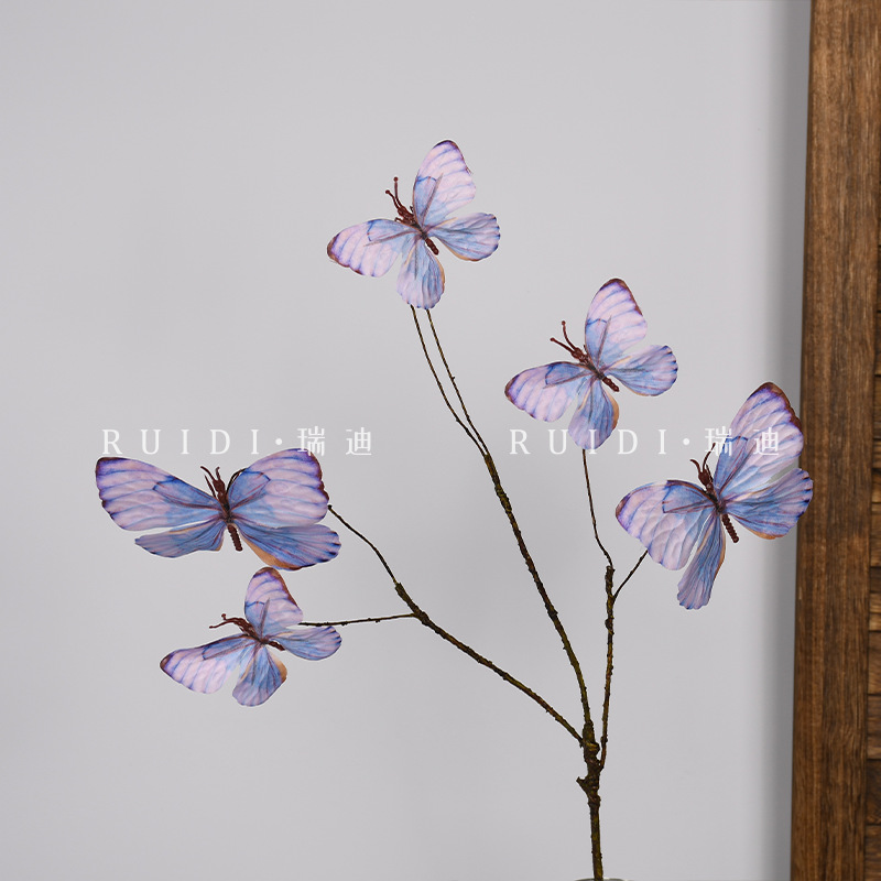 둥근 나비 - 하늘색 보라색 - YX