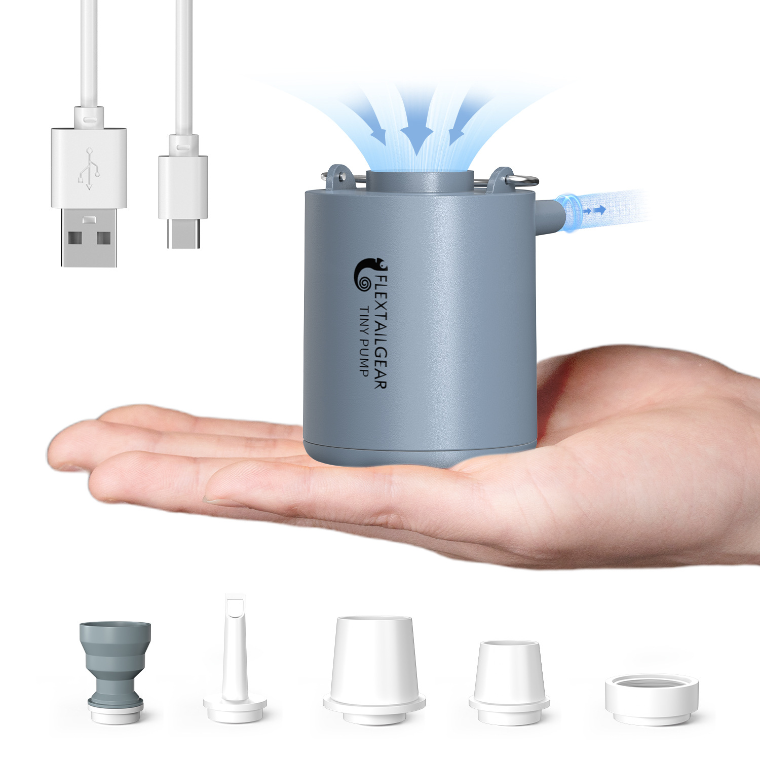 便携迷你抽充气泵露营气垫床游泳圈电动无线打气泵户外TY1E18