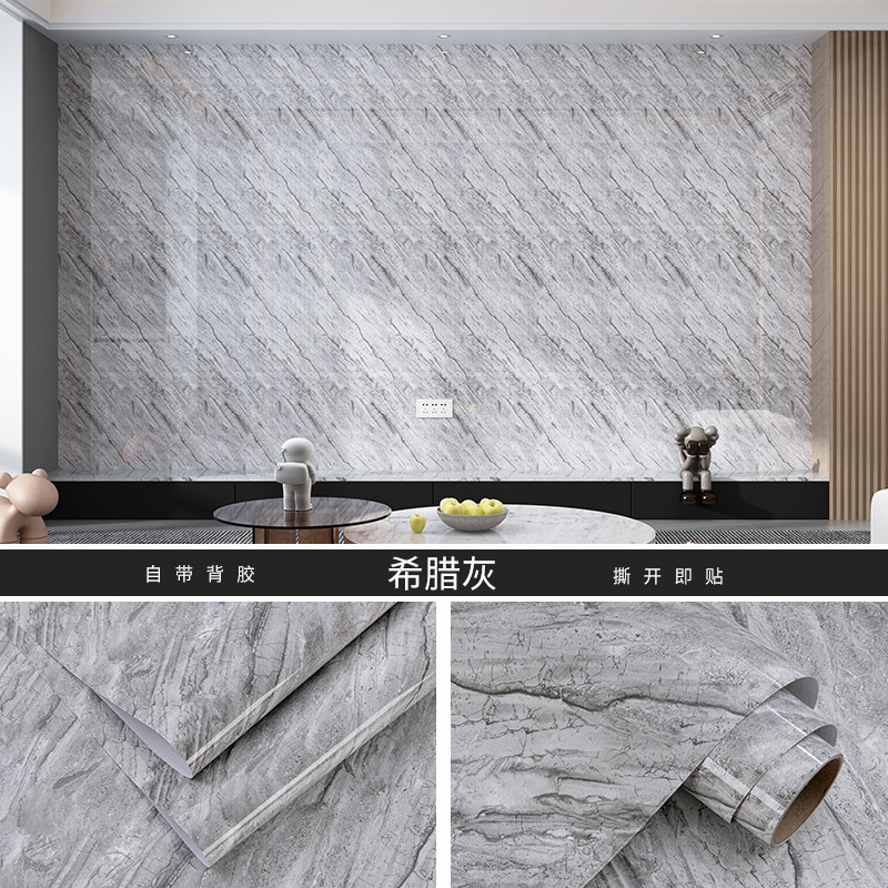 厨房台面贴纸防油污耐高温柜子桌子翻新贴纸防水防油自粘墙纸加厚|undefined