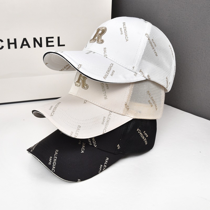 Gorra de béisbol rígida de verano para mujer, nueva protección solar y parasol, versión coreana, informal, de moda, transpirable, de malla de pato_voghion.com