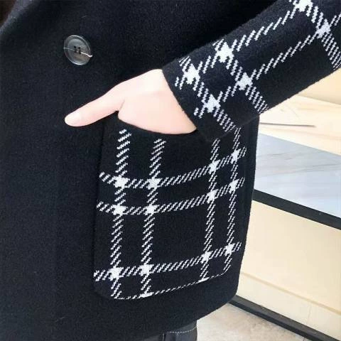 Шерстяной костюм, короткий жакет, осеннее пальто, для подростков, западный стиль