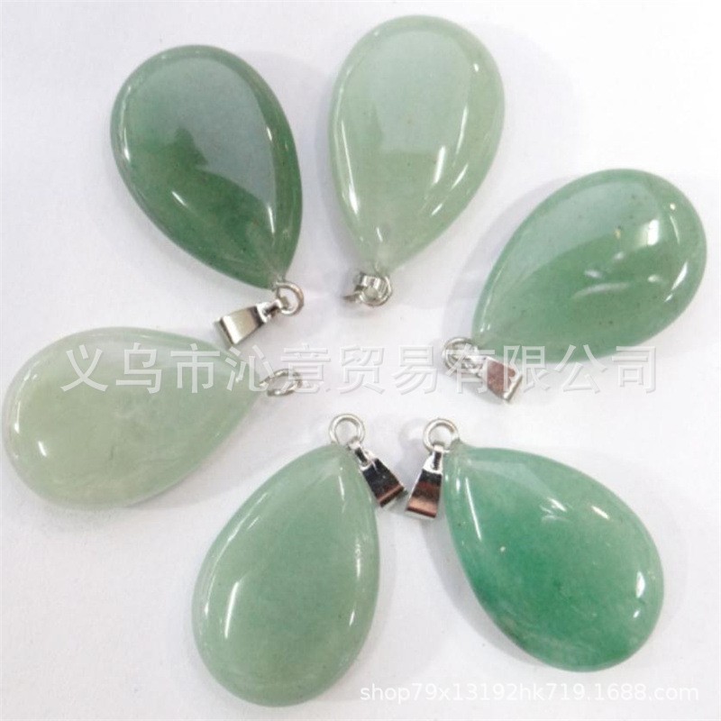 Transfronteriza AliExpress Venta caliente natural cristal ágata gema cristal plano colgante collar pendientes accesorios de la joyería