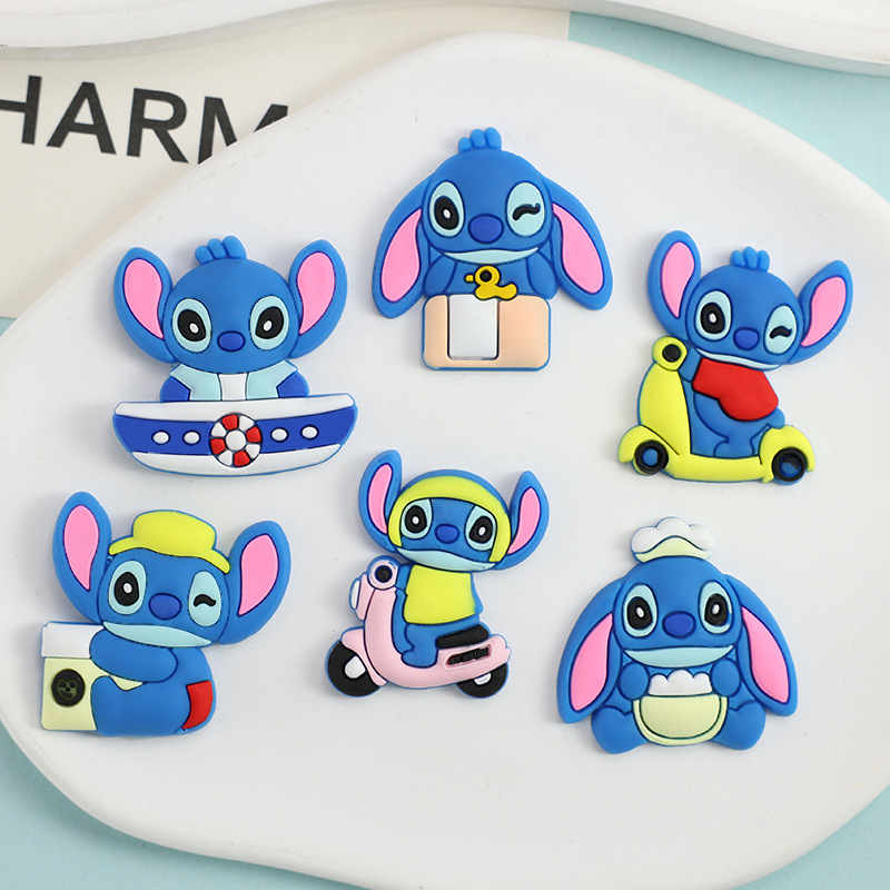 Blue Stiewell Combination Cute Captain Battery Car Decoration Patch DIY Soft Rubber Accessories Hole Shoes Decoration